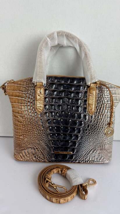 Brahmin Handbags - Brahmin Duxbury Satchel Tri-Color Ombre Melbourne Genuine Leather New